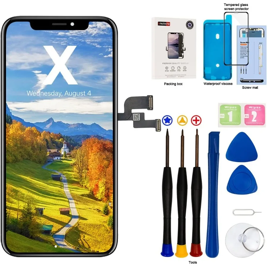 iPhone X LCD Screen Replacement Assembly with 3D Touch