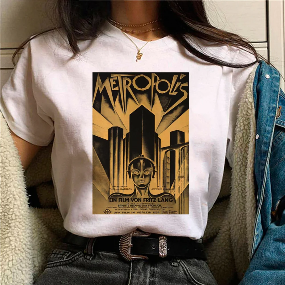 

Metropolis Fritz Lang t-shirts women streetwear designer funny tshirt girl streetwear y2k clothes