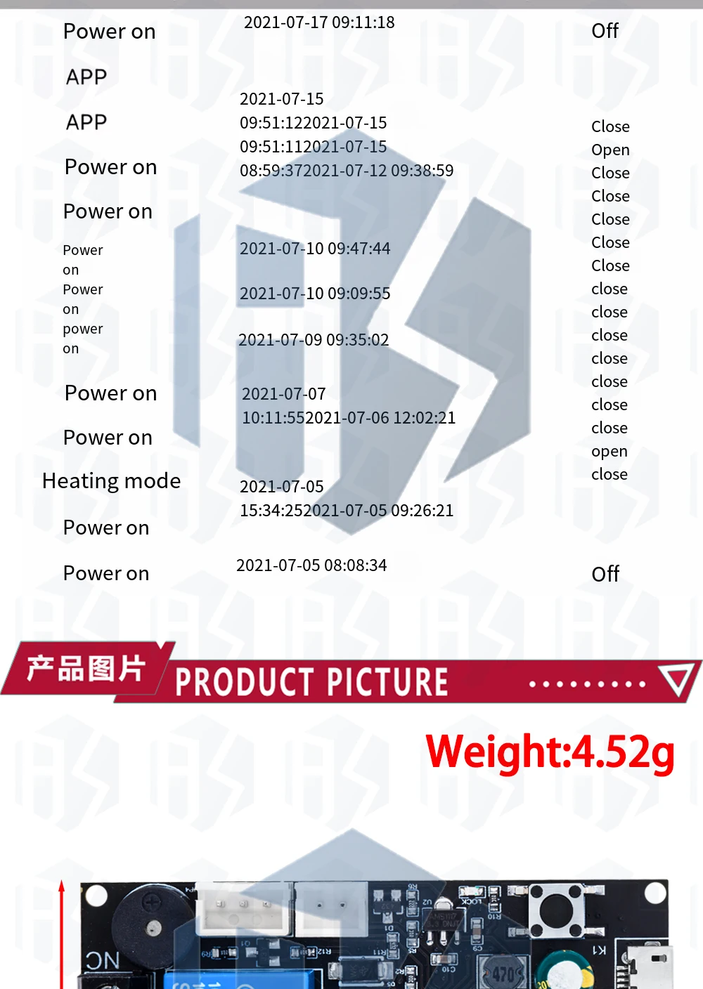 XY-WFT1 Fern WIFI Thermostat Hohe Präzision Temperatur Controller Modul Kühlung und Heizung APP Temperatur Sammlung – Detail 9