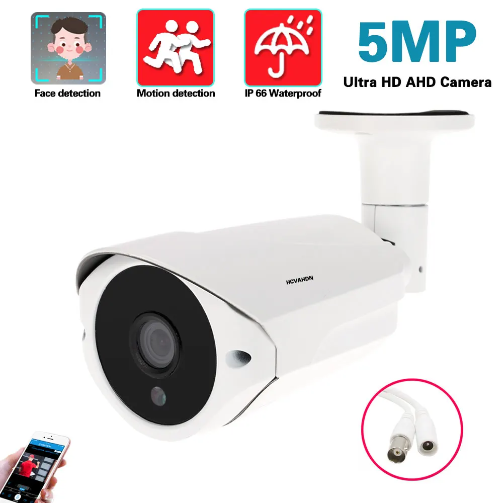 

5MP CCTV Analog Camera BNC Outdoor Waterproof XMEYE AHD Bullet Security Camera Face Detection H.265 Video Surveillance Camera