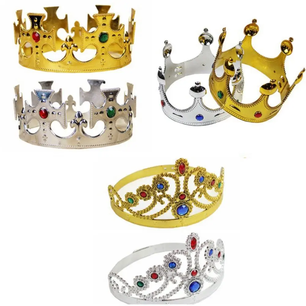 Party Jewelry Charles Coronation Round Tiaras Men's Crown Princess's Crowns Gold Crown Toy