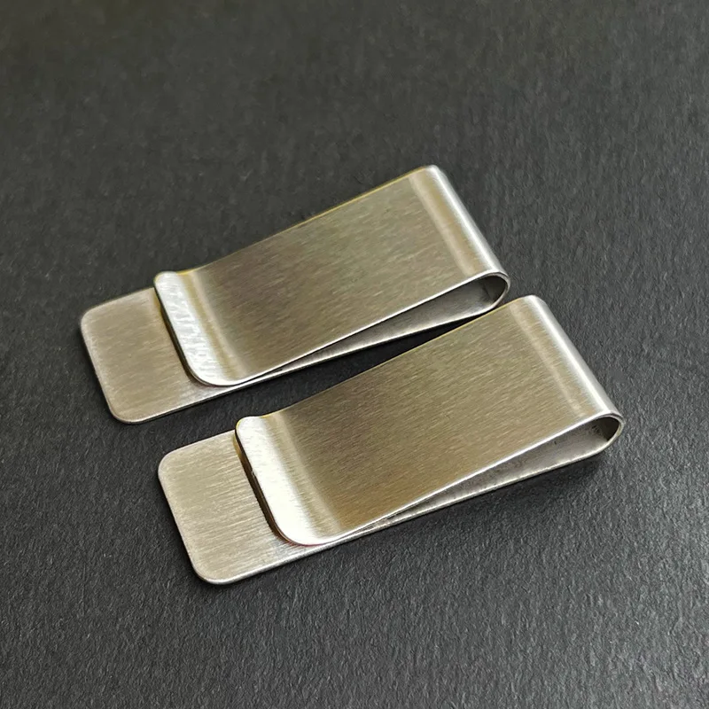 Stainless Steel Money Clip Laser Engraved Name Minimalist Hardware Card Holder Metal Banknote Holder