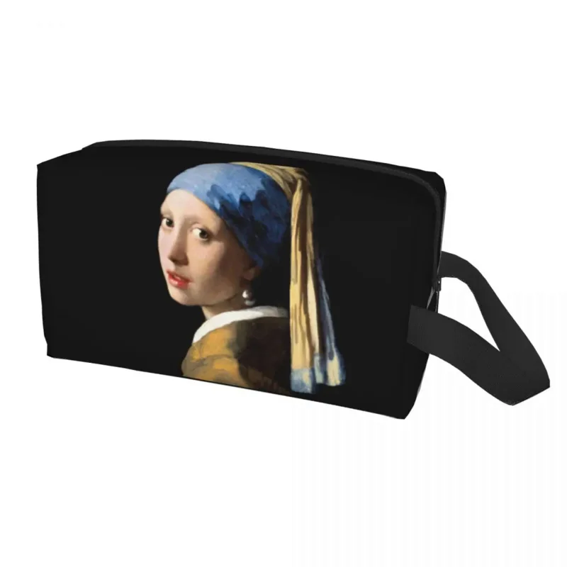 

Girl With A Pearl Earring Travel Cosmetic Bag Vincent Van Gogh Painting Toiletry Makeup Organizer Ladies Beauty Storage Dopp Kit