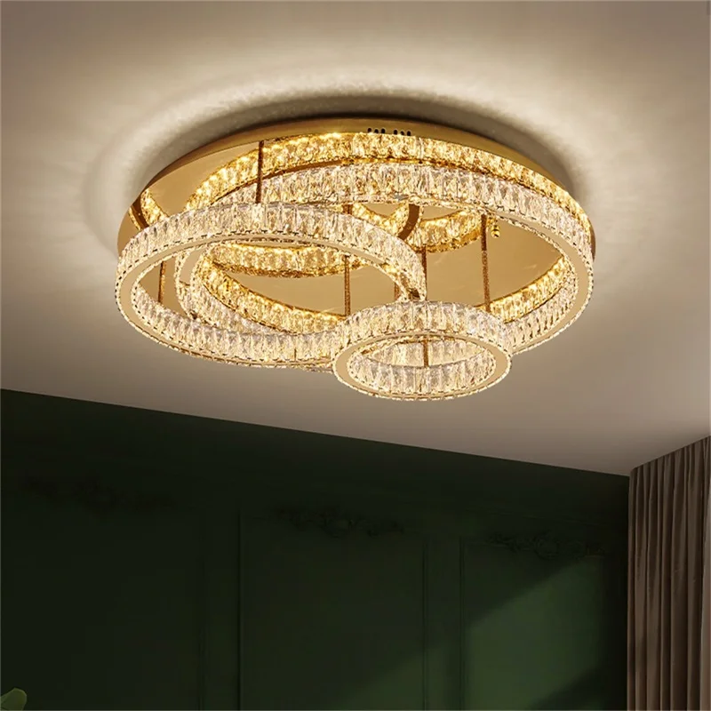 

TEMAR Nordic Modern Ceiling Lamps LED Crystal Decorative Lighting Fixture For Home Bedroom