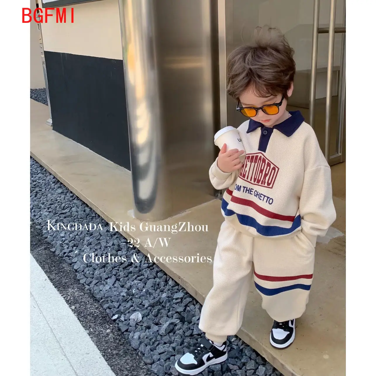 Korean Kid Set Baby Boy Suit 2025 Spring Autumn Fashion Letter