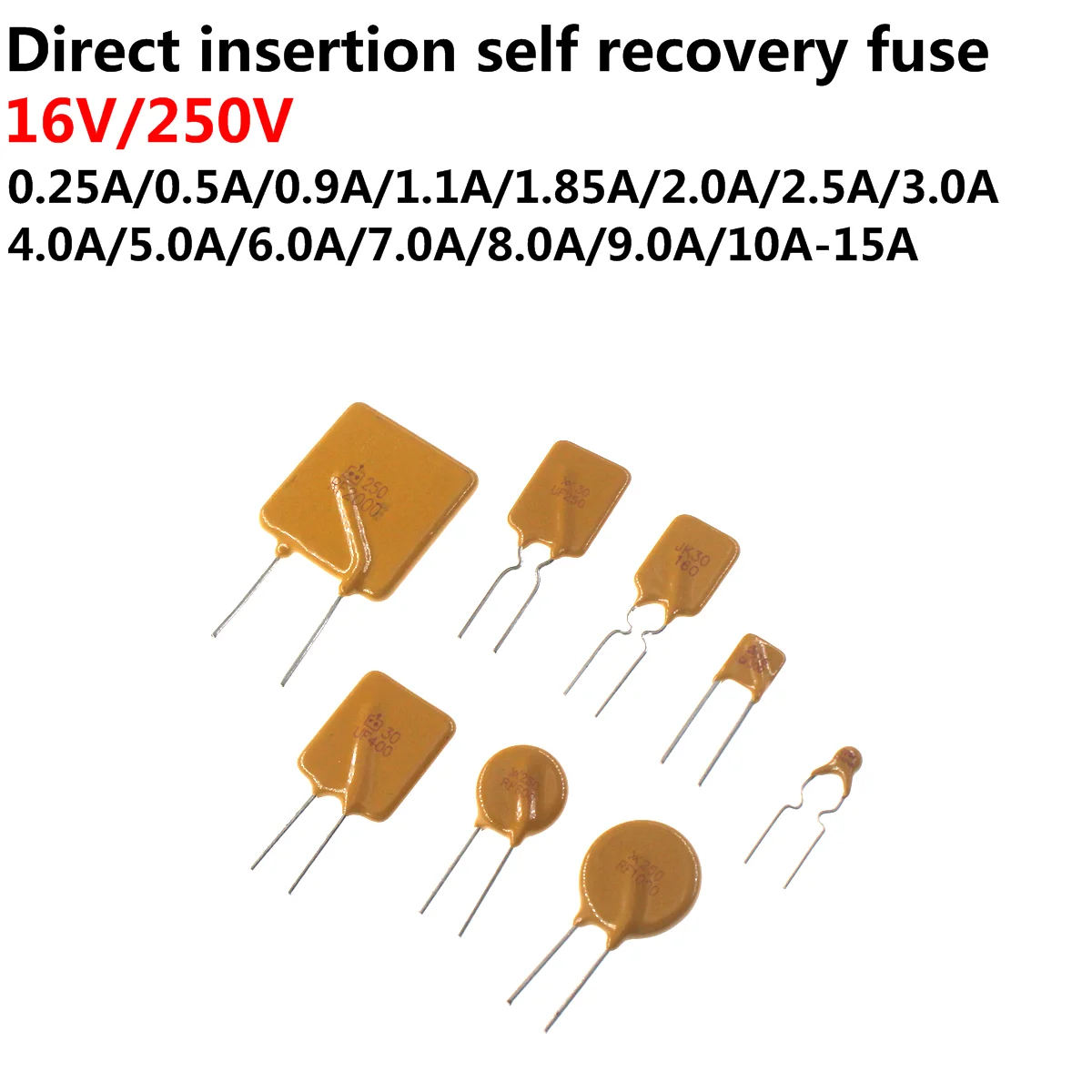 100/50/20PCS Self Recovery Fuse JK16-1000 16V 25v 0.05a 50ma 0.1a 100ma 0.5a 500ma 1.1a 1a 1000ma 2a 3a 4a 5a  10000MA PPTC dc 1ma 20ma 30ma 50ma 100ma 200ma 300ma 500ma analog current panel meter ampere ammeter dh 670 dh670