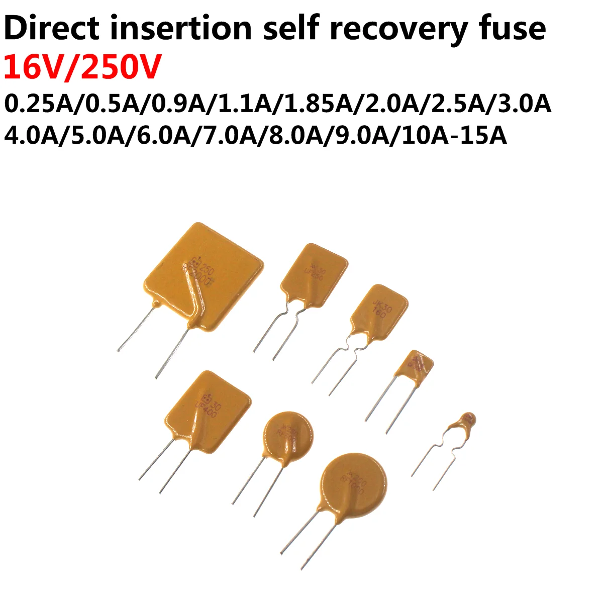 100/50/20PCS Self Recovery Fuse JK16-1000 16V 25v 0.05a 50ma 0.1a 100ma 0.5a 500ma 1.1a 1a 1000ma 2a 3a 4a 5a  10000MA PPTC 1000 2000 3000pcs 2sc1623 smd transistor sot 23 footprint l6 silkscreen npn type 50v 100ma bipolar amplifier transistor