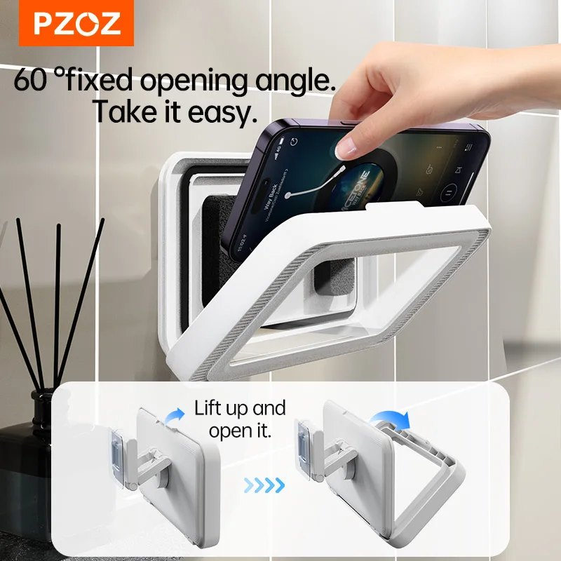 PZOZ Shower Phone Holder On Wall Holder Bracket Inch Rotation