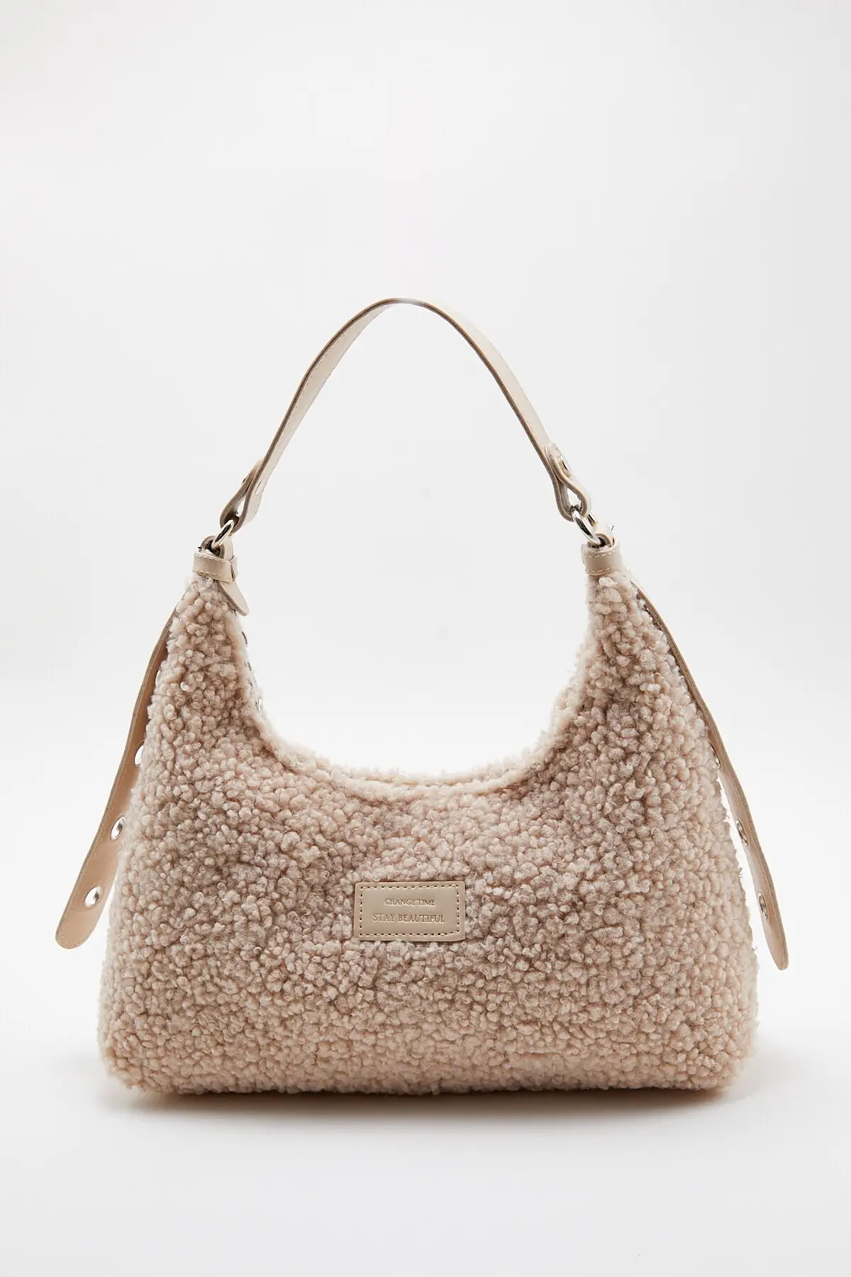 Женская сумка-багет из искусственного меха |