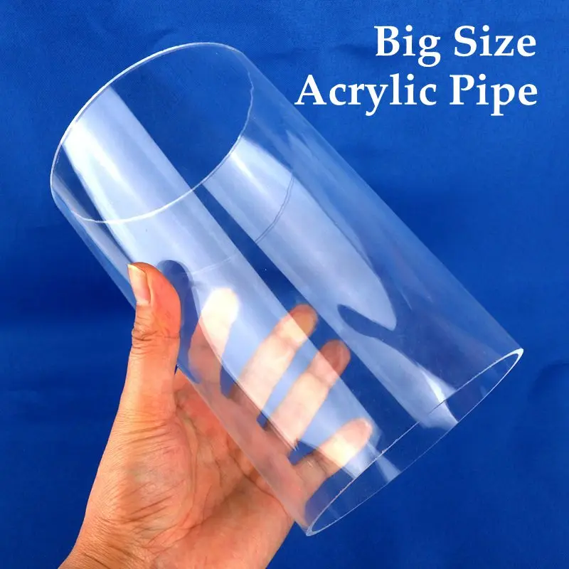 110~160mm New Transparent PMMA Acrylic Tube DIY Home Office Decoration Stress Relief MINI Aquarium Fish Tank Organic Glass Pipe fish aquarium