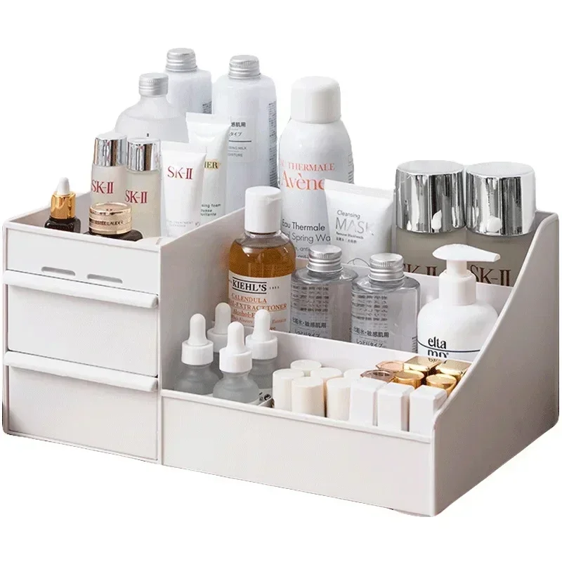 Cosmetic Storage Box Large Capacity Makeup Drawer Organizer Jewelry Nail Polish Makeup Container Desktop Sundries