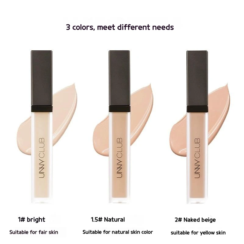 UNNY Club Liquid Concealer Contour Cream Oil Control Light Tranparent Full Coverage SPF30 Moisturizing Long-Lasting Cosmetics