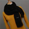 Solid Color Cashmere Scarf for Men Winter Pashmina Warm Neckerchief Navy Black Gray Men's Business Scarves Male Bufandas Shawls 3