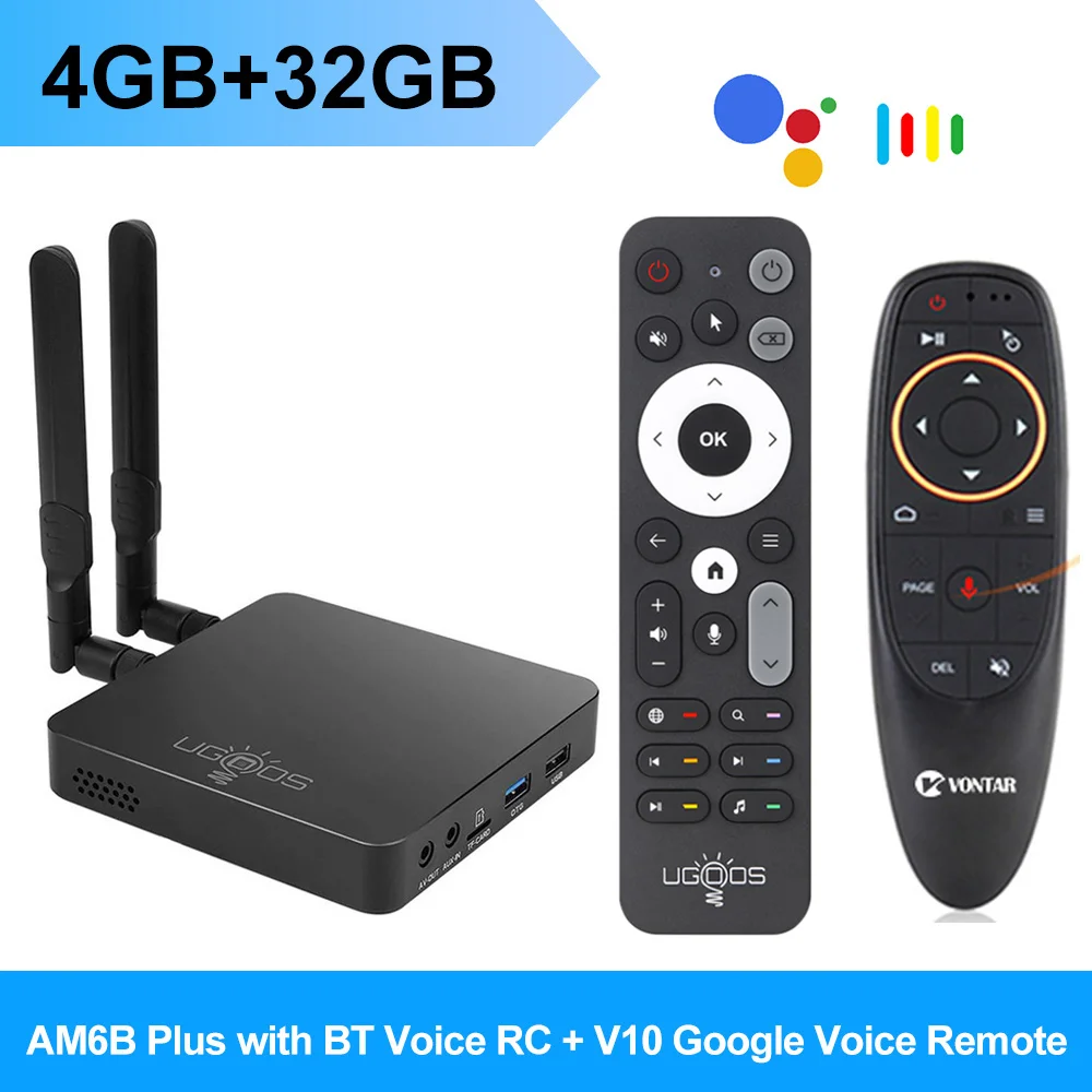 UGOOS AM6B Plus TV BOX Amlogic S922X-J Android 9.0 DDR4 4GB RAM