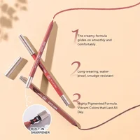 2Pcs Set Nude Lip stick and Lip Liner set, Matte long-lasting Waterproof Lip Gloss Lipstick & Lipliner Cosmetics 2