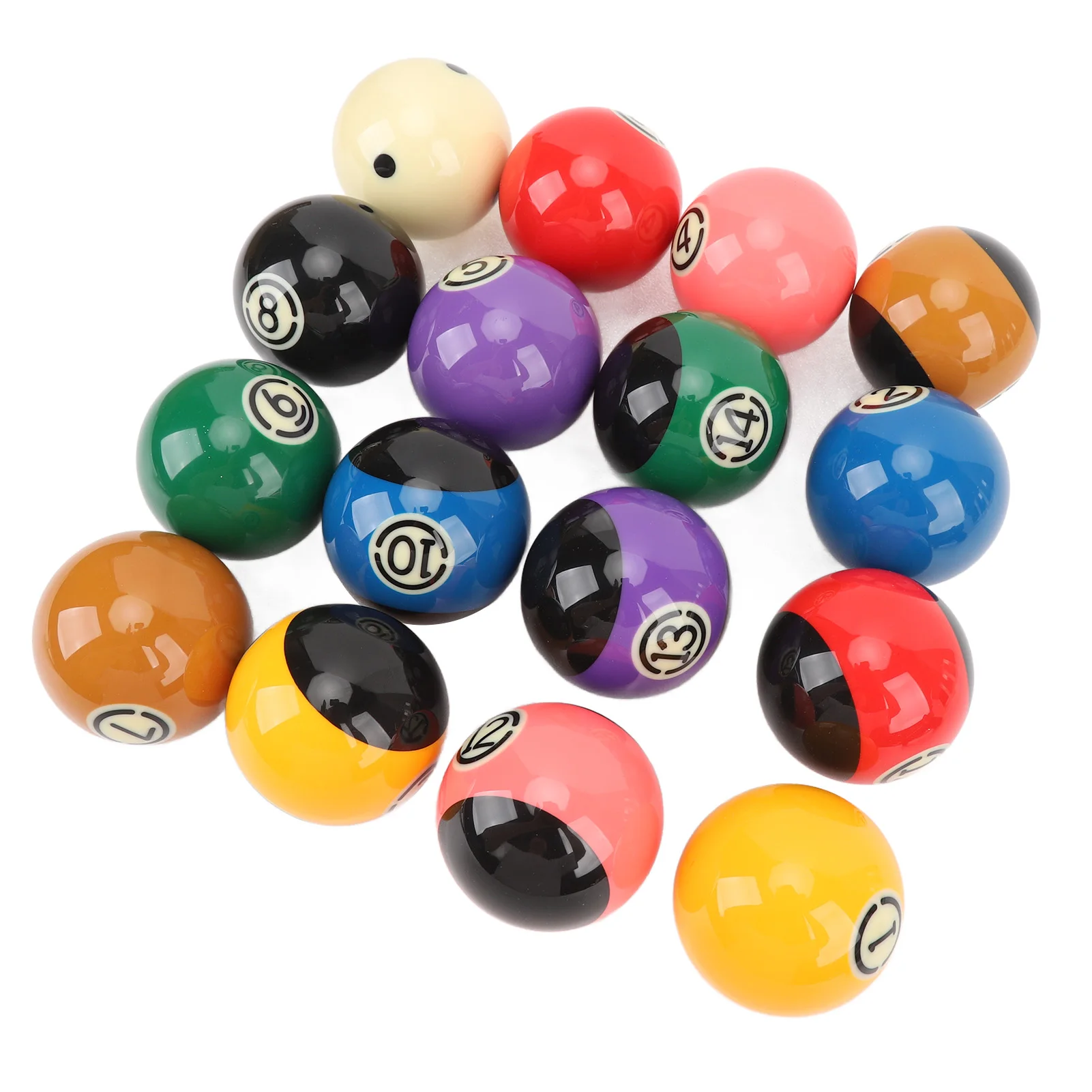 2.25inch Billiard Balls Resin High Friction Resistance Professional TV Style Pool Balls Set for Tournament Practice