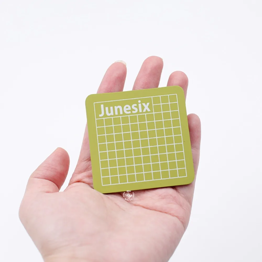 프롬테논 PVC 미니 커팅 매트 6x6cm 3중 디자인 DIY 공예 스크랩북킹 모델 제작 휴대용 핸디 디자인