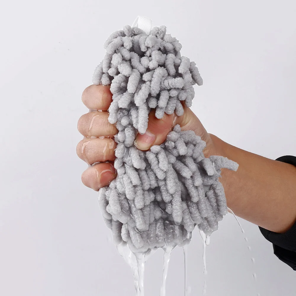 Microfiber Hand Towel Quick-Drying Hand Ball for Dry Hands Absorbent Cloth Bathroom Washable Soft Plush Hanging Towel with Loop,microfiber cleaning towel,microfiber towel set