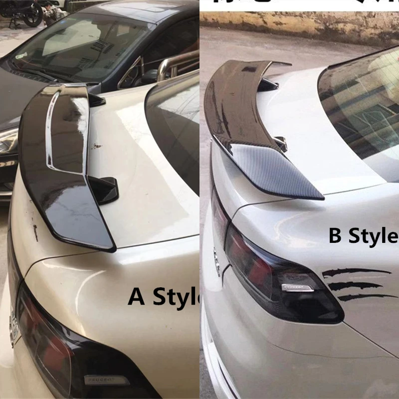 2 Stile Per Peugeot 308 408 508 301 207 206 Rcz Sedan Spoiler Materiale Abs Carbon Look Car Rear Trunk Wing Accessori Body Kit