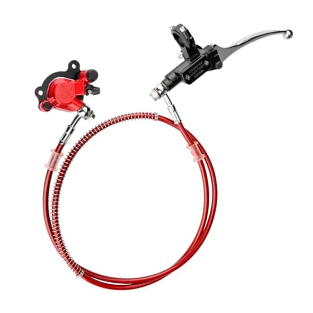 미니 바이크 47CC 49CC ATV 비치 버기용 알루미늄 합금 리어 브레이크 레버, 완벽한 장착 하드웨어가 포함된 유압 디스크 브레이크