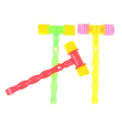 25cm Child Training Toddler Kids Handle Plastic Hammer Whistle baby Toys Noise Maker Funny Toys