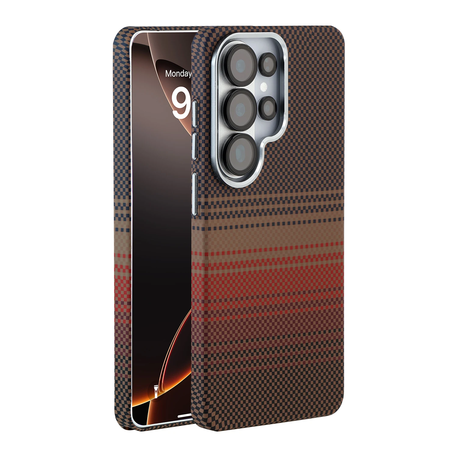 Luxurious Carbon Fiber Magnetic Armor Case with Wireless Charging Compatibility & Shockproof Protection
