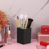 Acrylic Pencil Pen Holder Desk Holder Makeup Brush Storage Case Initial Name Rose Gold 26 Letters Pattern Make Up Organizer Box 3