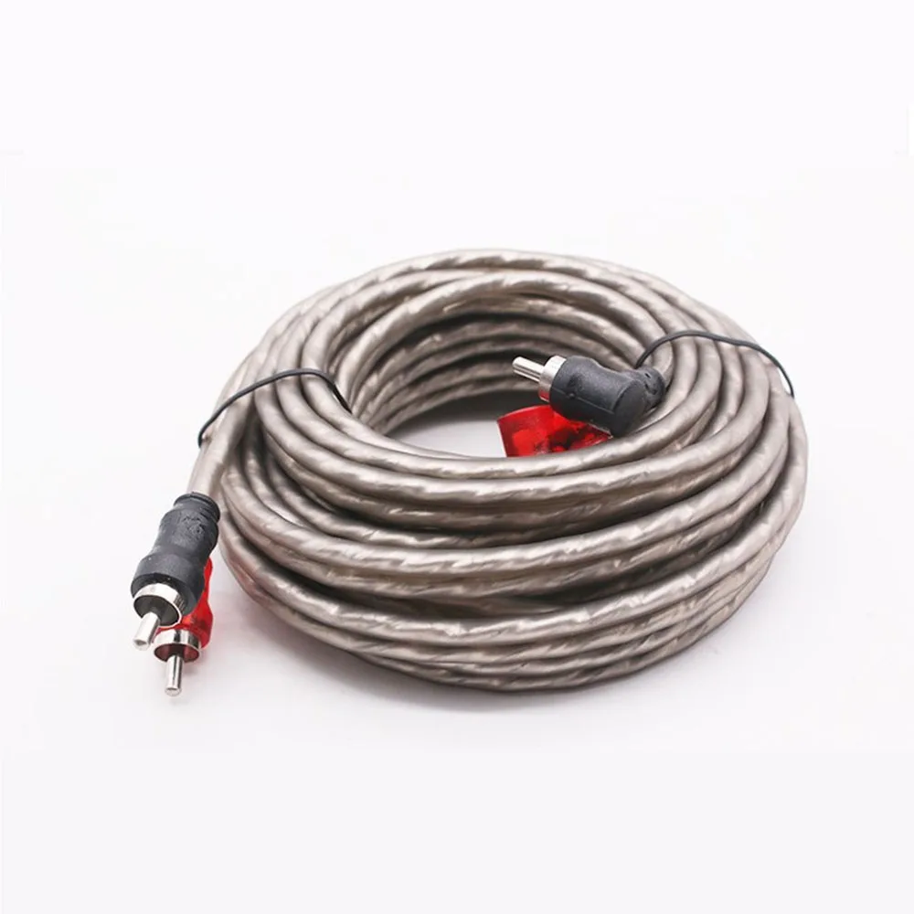 Car Audio Signal Cable Audio Subwoofer AMP RCA Power Cable Line AGU 4.2M Car System Accessories
