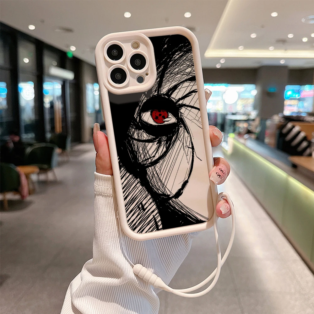 thumbnail image 1 of Funda de teléfono Anime Cool-N-Narutos para IPhone 15 14 13 12 11 Pro Max Mini XR XS X 7 8 Plus, funda trasera suave de TPU con correa de mano, 1 of 5