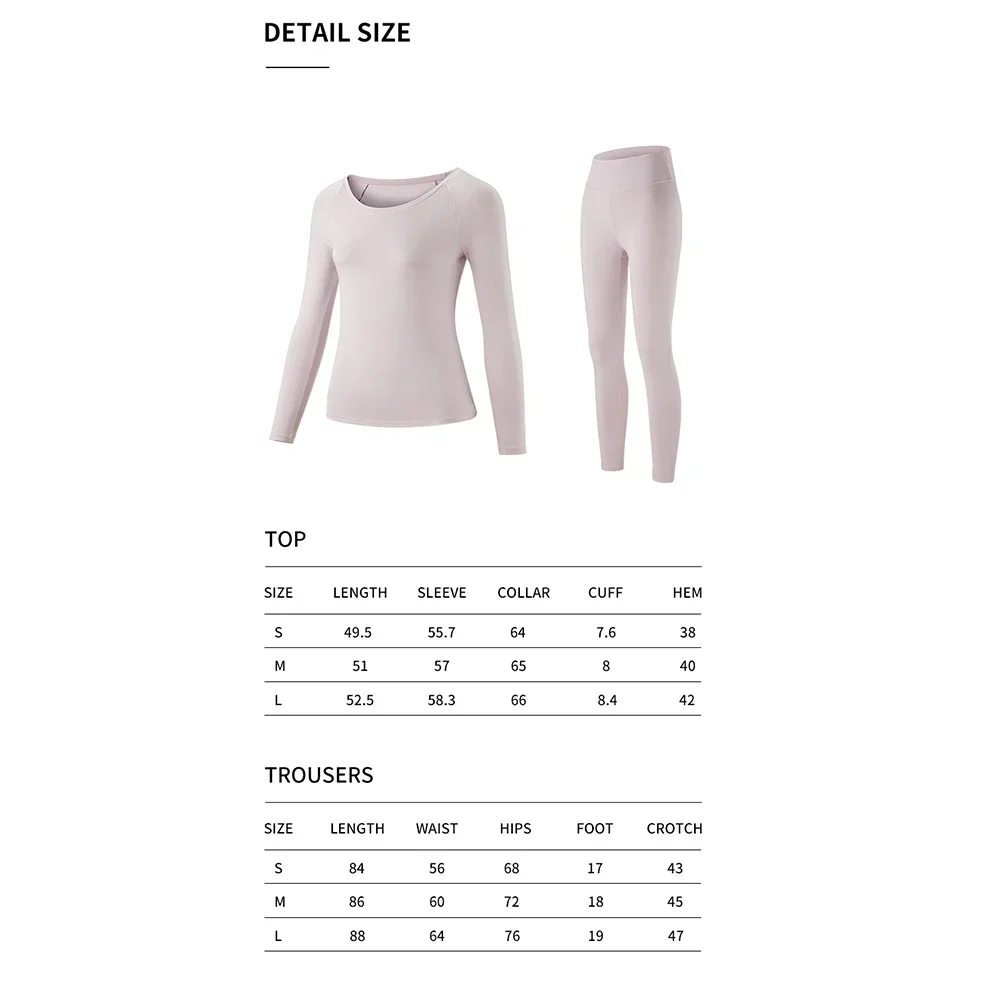OhSunny Women's Thermal Underwear Set Solid Ladies Winter Clothes Warm Intimates Long Johns Pants For Female Girl 2PCS Lingerie