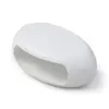 39.37'' Oval Fiberglass Coffee Table for Living Room in White 3