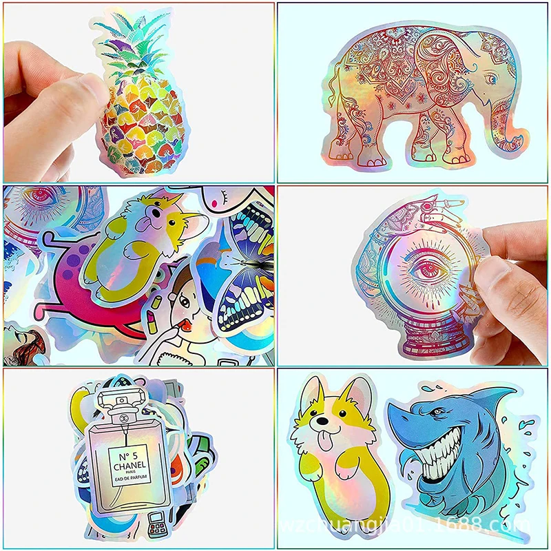 A4 Rainbow Sticker Paper, Printable Holographic Vinyl Sticker Paper Dries Quickly Waterproof For Inkjet/laser Printer 20