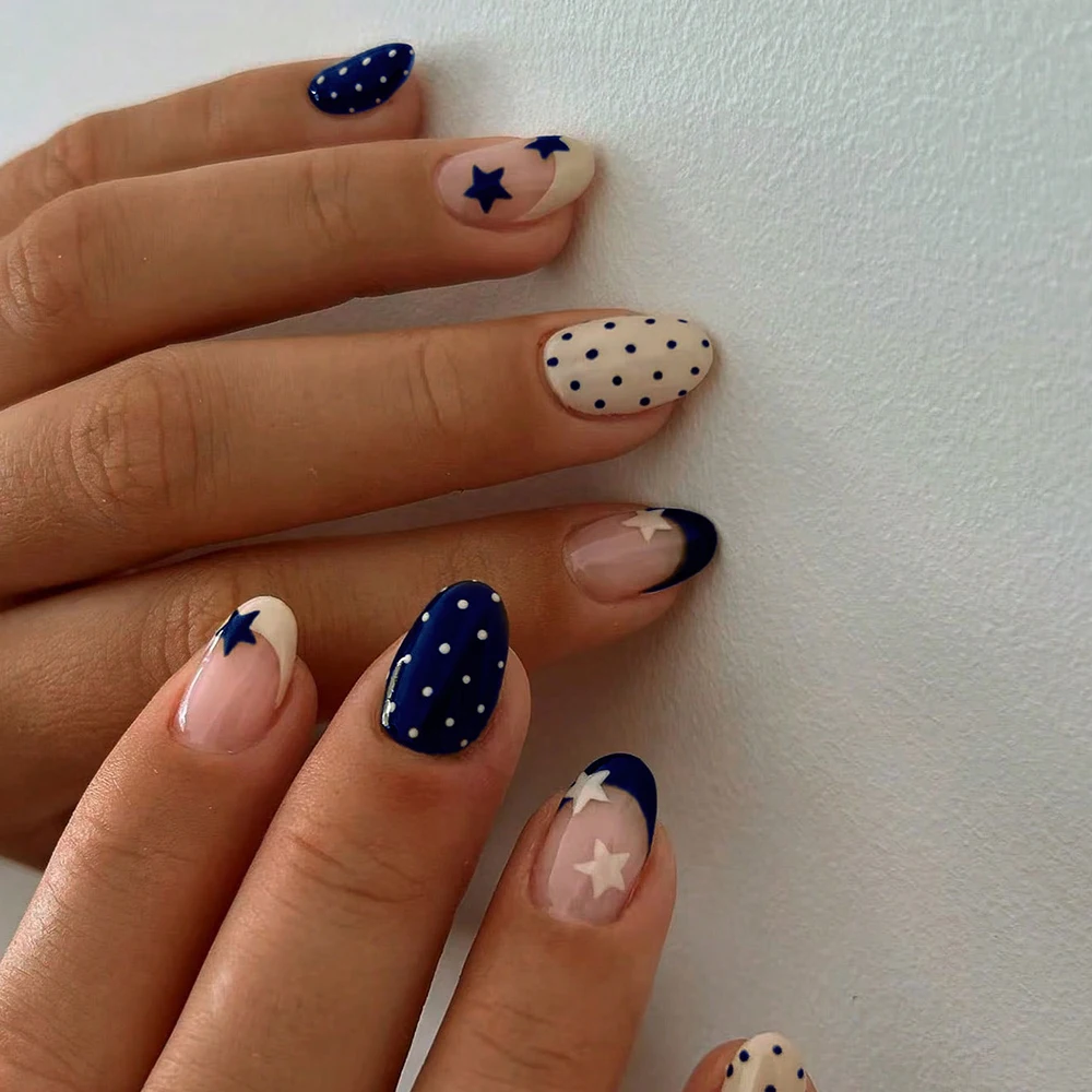 Pegatinas para Uñas con Lunares y Estrellas