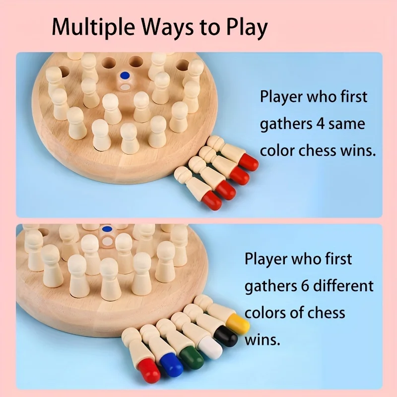 Wooden Memory Chess Brain Teaser 6