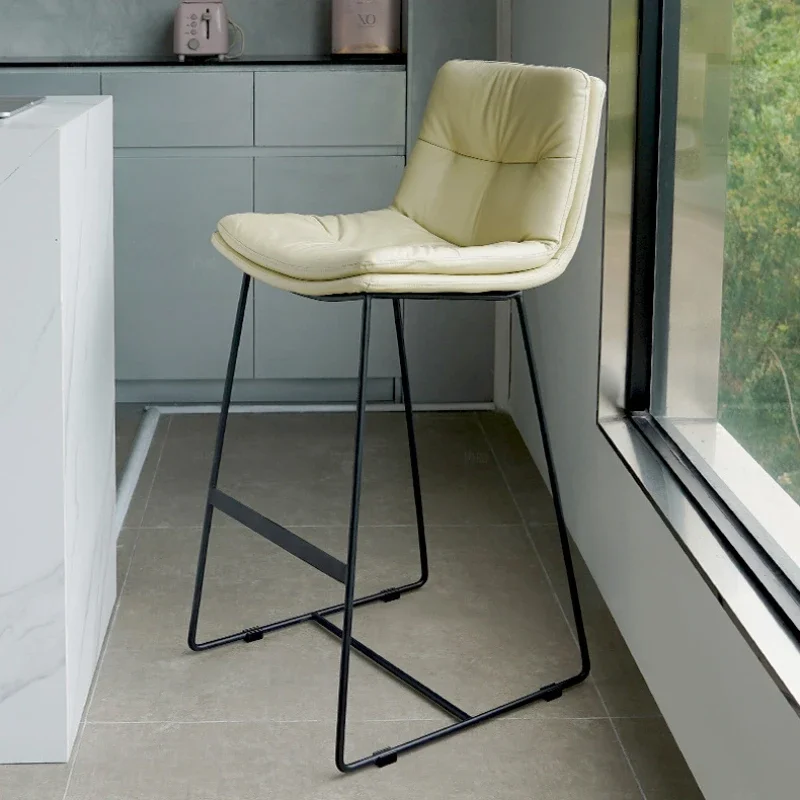 

High Kitchen Bar Chair Waiting Vanity Library Cushions Nordic Bar Stool White Luxury Taburetes Altos Cocina Restaurant Furniture