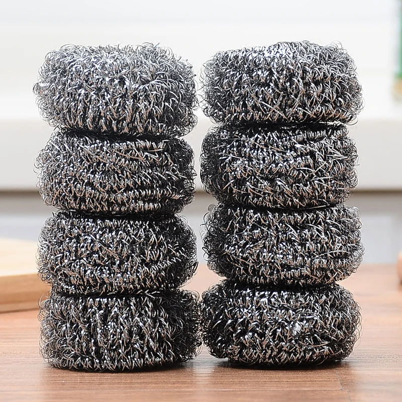 20pcs household wire balls cleaning balls stainless steel pot brushes wire brushes kitchen wire balls dishwashing brushes pot