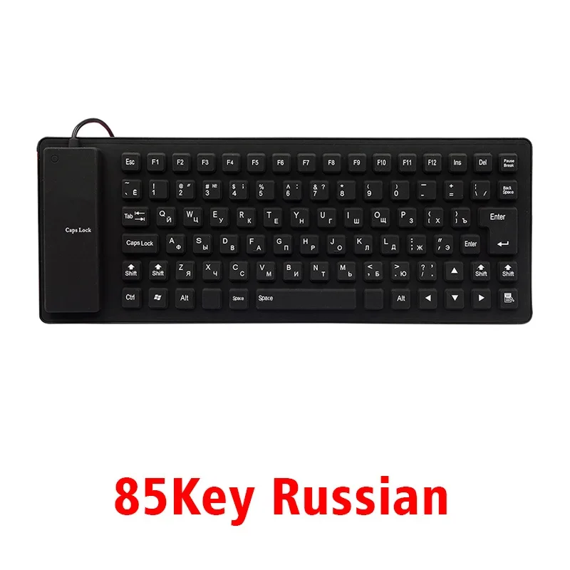 ThundeaL 85 teclas de silicona inglés ruso teclado impermeable tableta de escritorio PC tableta USB con cable Gamer teclado de oficina
