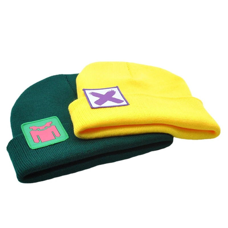 Game VALORANT Killjoy Cosplay Costume Hat Knitted Winter Warm Yellow Green Beanie Hip Hop Cap Unisex Prop Accessories Gifts