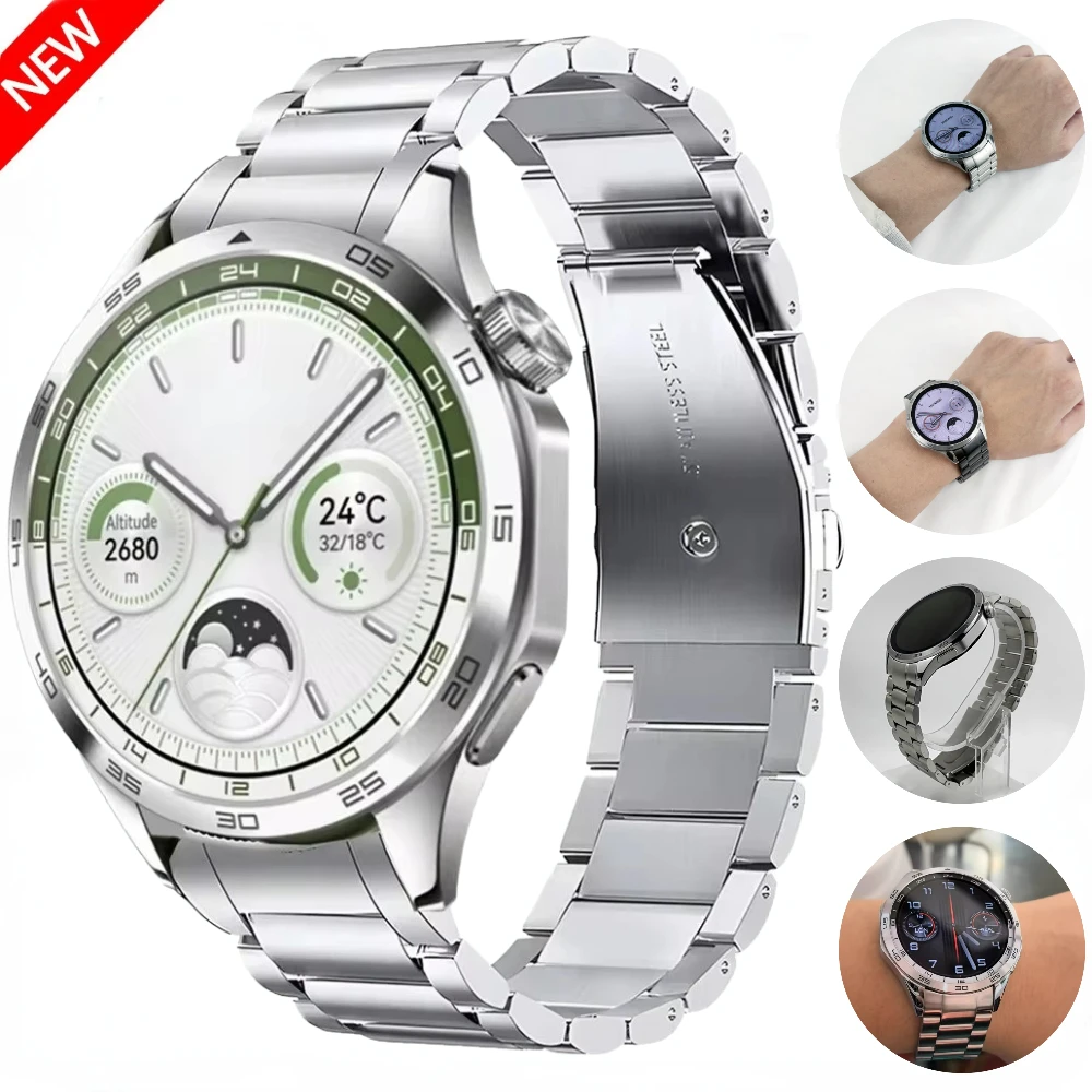 Official Original Wristband for Huawei Watch GT 4/5 46MM Metal Stainless steel Replaceable Watchband for Huawei Watch GT 5 46mm