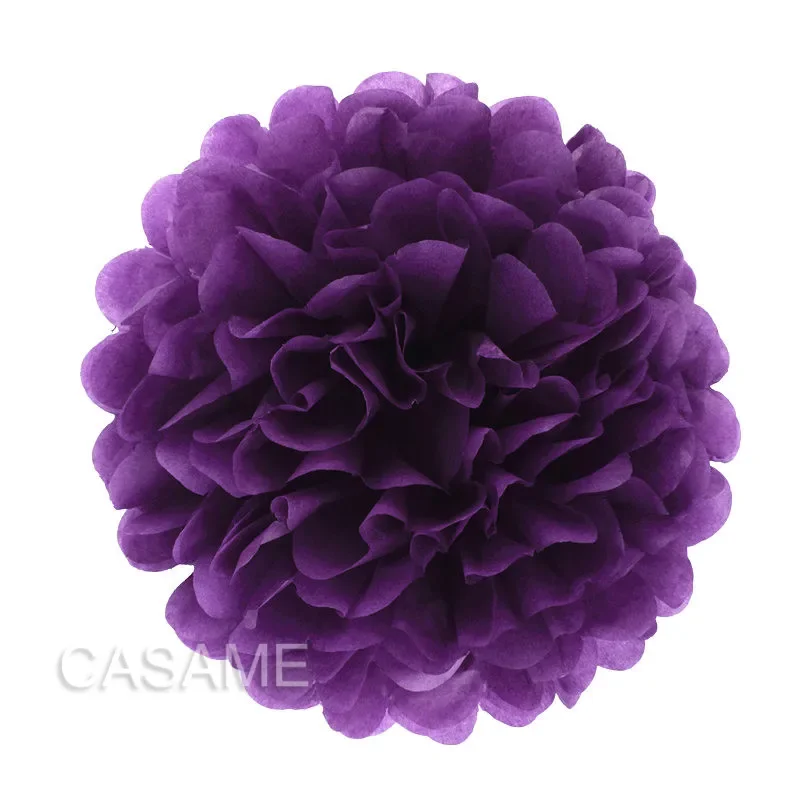 16 pezzi di pon pon di carta velina rosa, decorazioni per feste, Natale