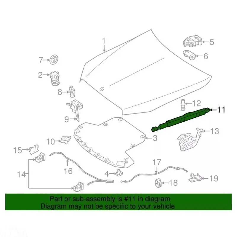 G7NA Motor Motorhodsstütze Streben für W205 A205 C200 C300 C250 C350E C400 C450 C43AMG C63AMG SICHERHALTEN SCHLAFT – Detail 9