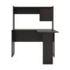 L-Shaped Desk with Hutch, Espresso 2