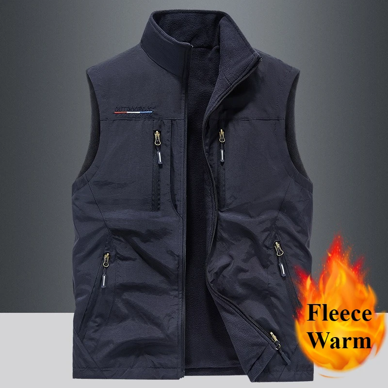 Veste technique homme pêche automne 4XL multi-pockets pratique randonnée photo safari