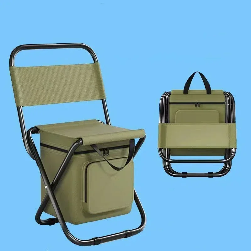 Folding Chair Portable Folding Camping with Box Chair Detachable Beach Fishing Chair Ultralight Travel Camping Hiking Picnic Seat Tools