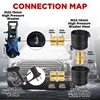 Pressure Washer Hose Connector Brass M22 15mm Male Thread to M22 14mm Male Fitting Hose Extension Adapter 4500 PSI 6