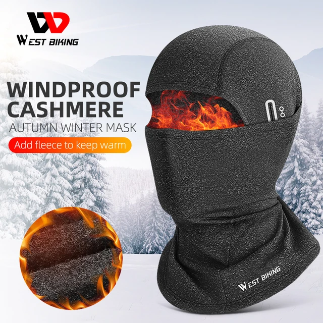 ROCKBROS Cagoule d'hiver Masque Cap chaud Bonnet vélo Masque moto –