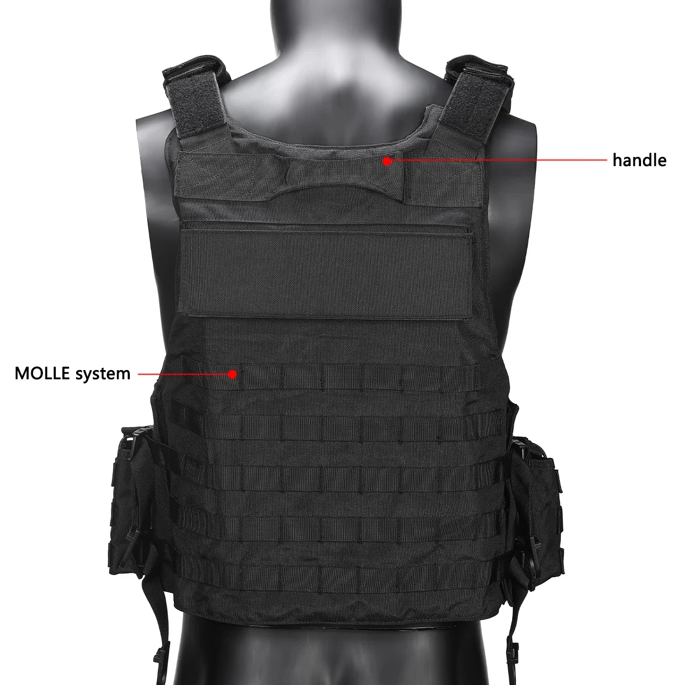 Gilet tactique MOLLE – détails sangles
