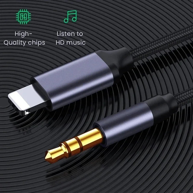 Aux Cable 3.5mm Jack Aux Cables Car Speaker Headphone Adapter for iPhone 14 13 12 11 Pro Max Audio Cable for IOS 14 Above Converter
