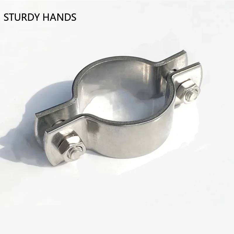 Stainless Steel Thickened Flat Pipe Clamp Steel Pipe Clip Garden Water Connection Fastener Fixed Clip Hardware furniture hardware buckle clamp