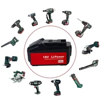 Ensembles de batterie et chargeur pour Metabo, outil électrique sans fil, perceuse, tournevis, marteaux enveloppés, 18V, 9000mAh, 18V, 9,0 Ah 5
